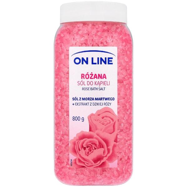 On Line sól do kąpieli 800g Róża