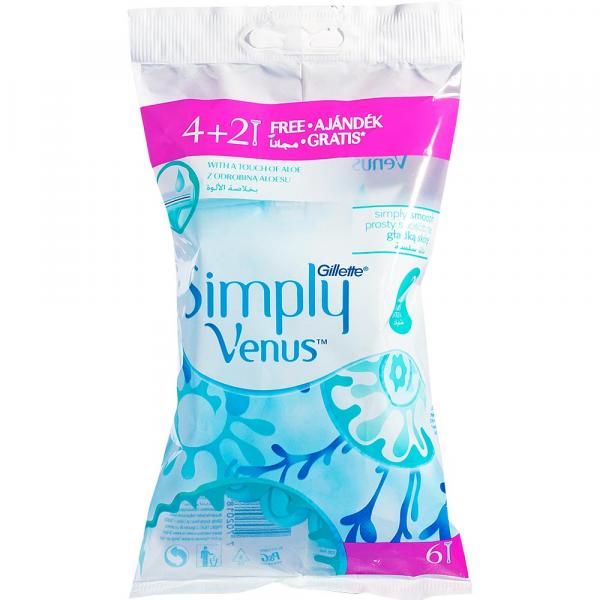 Gillette Simply Venus 2 golarki damskie 4+2 szt