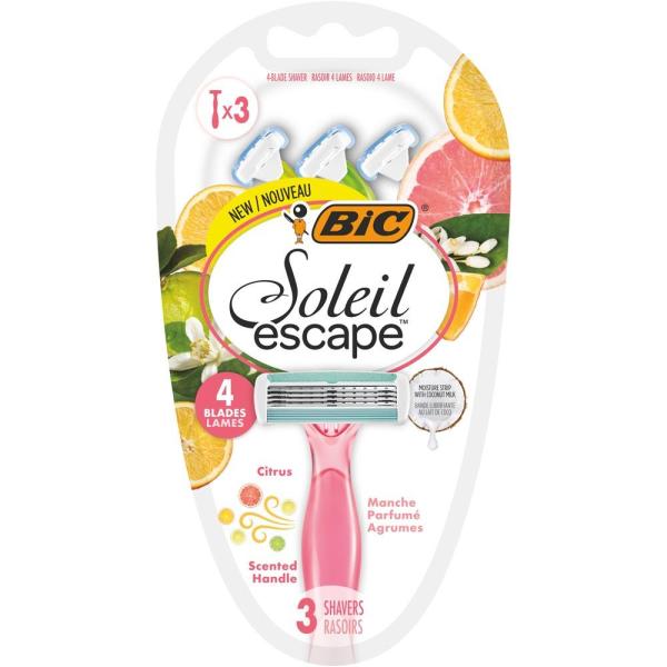 Bic Soleil escape golarki 4-ostrzowe 3 sztuki
