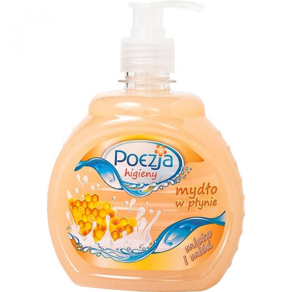 Poezja mydło w płynie mleko miód dozownik 500ml