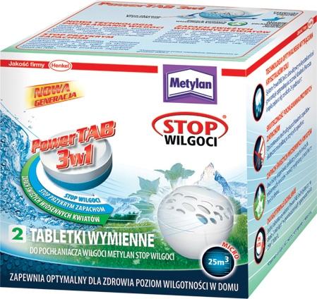 Metylan Stop Wilgoci Power Tab 3w1 wkład do pochłaniacza wilgoci 2szt.