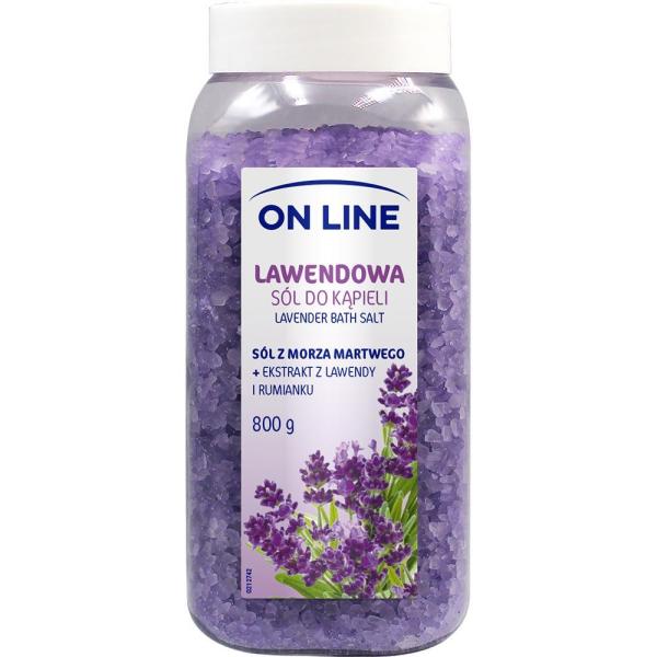 On Line sól do kąpieli 800g Lawenda