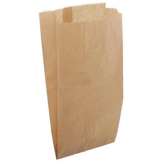 Torebka papierowa fałdowa Kiel-PAK 410x240x50mm 500 sztuk Brązowa