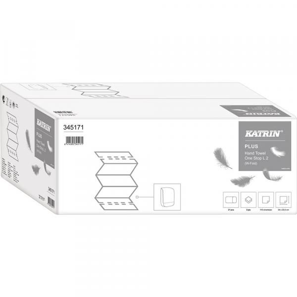 Katrin Plus One Stop L2 345171 ręcznik składany ZZ celuloza 2 warstwy 2310 szt.