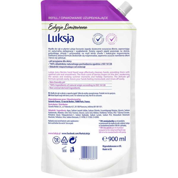 Luksja mydło w płynie zapas Juicy Berries 900ml