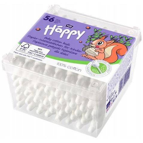 Happy patyczki do uszu dla dzieci 56szt