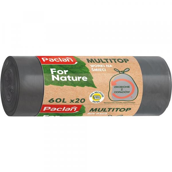 Paclan Nature Multitop worki na śmieci z recyklingu 60L/20szt.
