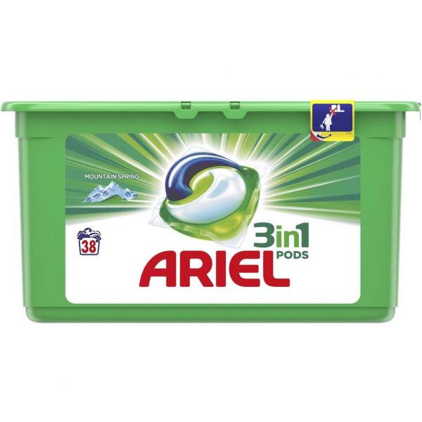 Ariel kapsułki do prania 3w1 38 sztuk Mountain Spring
