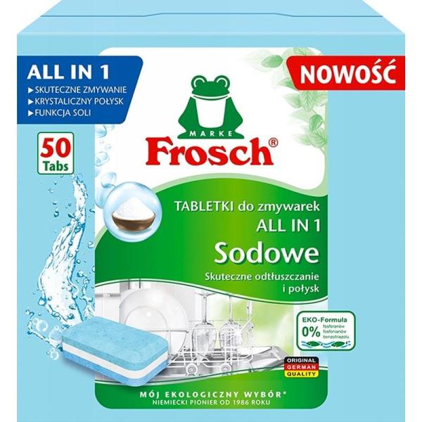 Frosch tabletki do zmywarek All-In-One 50szt. Sodowe