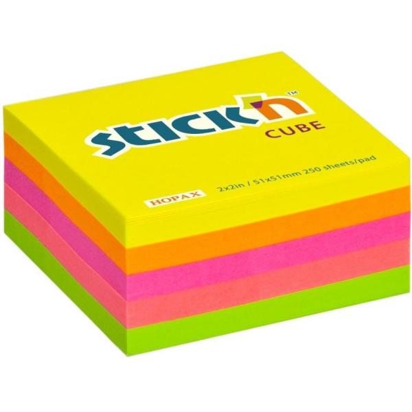 Stickn notes samoprzylepny 51x51mm/250 sztuk Mix Color
