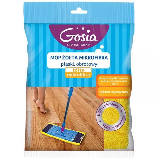 Gosia wkład do mopa płaskiego obrotowego Żółta Mikrofibra
