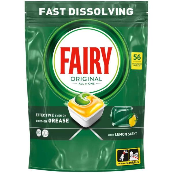Fairy Original kapsułki do zmywarek 56 szt lemon
