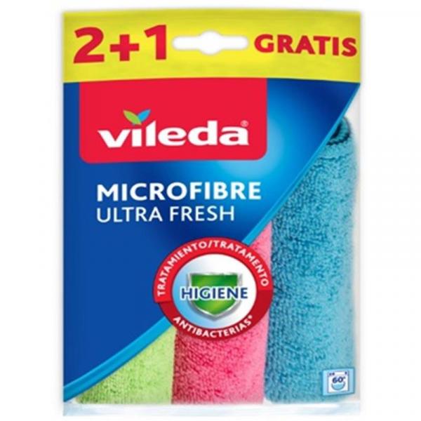 Vileda Microfibre Ultra Fresh ścierka uniwersalna 2+1 gratis