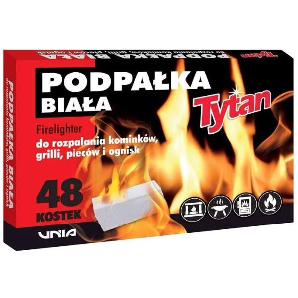 Tytan podpałka biała 48 kostek