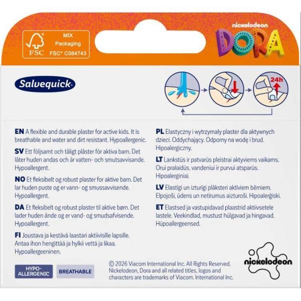 Salvequick plastry Dora dla dzieci 20 sztuk