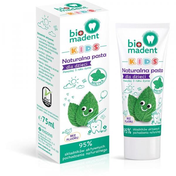 Bio Madent Kids pasta do zębów dla dzieci 75ml miętowa