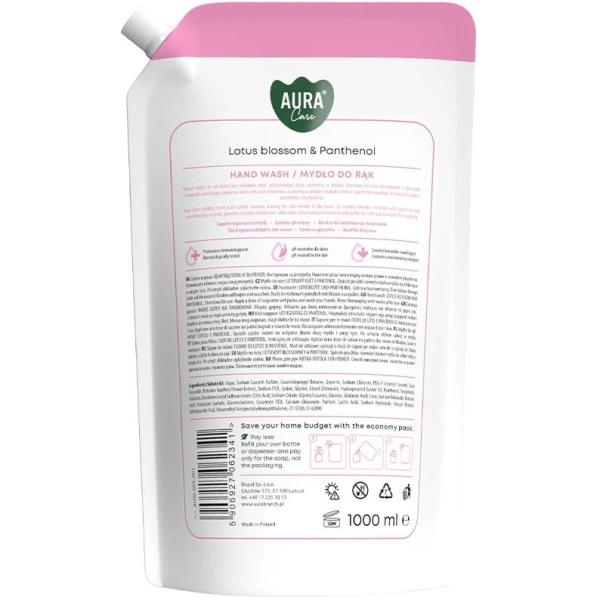 Bispol Aura mydło w płynie zapas 1L Kwiat Lotosu i Pantenol (AHW-002-007) 