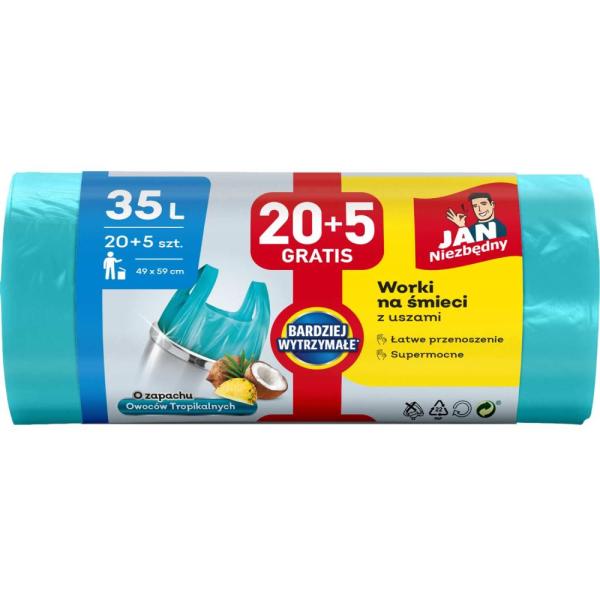 Jan Niezbędny worki HD 35L/ 20+5szt. T-shirt zapachowe