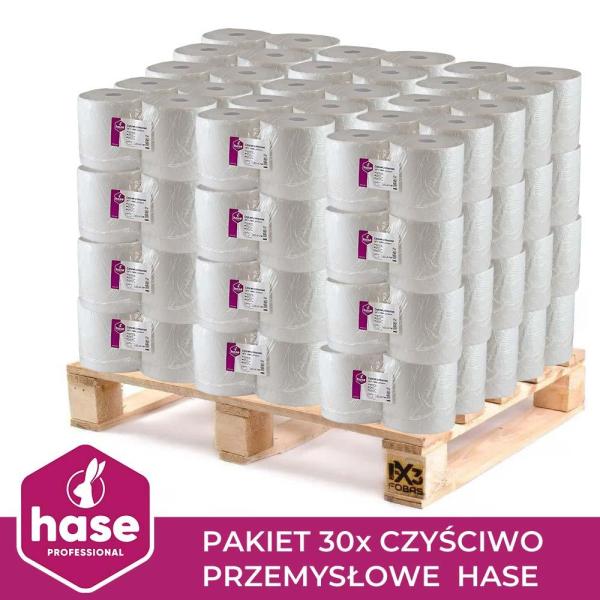Hase czyściwo przemysłowe gofrowane 9066 Celuloza 2W, 200m Pakiet 30 opakowań