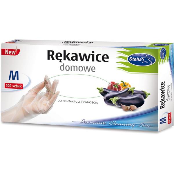 Stella rękawice domowe do kontaktu z żywnością M 100 sztuk