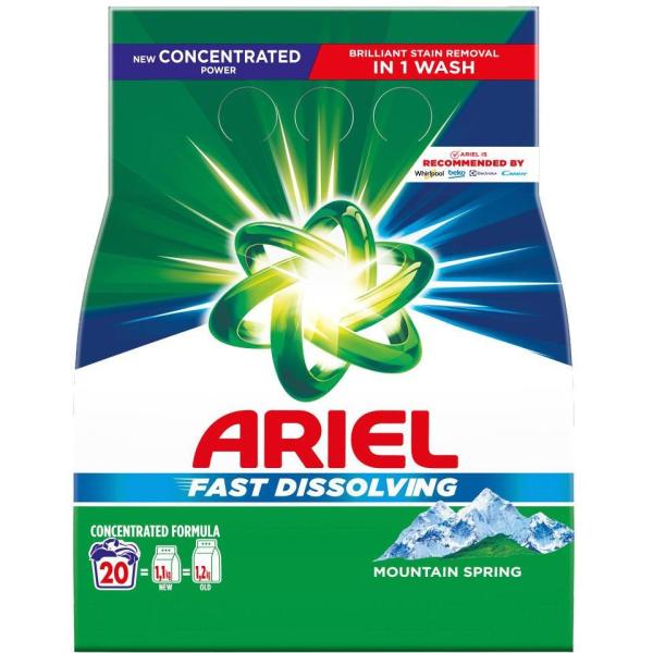 Ariel Fast Dissolving proszek do prania 1,1kg Mountain Spring 