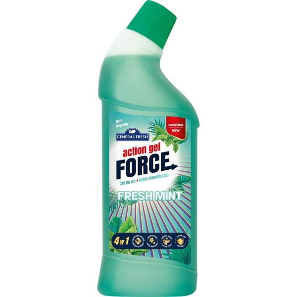 General Fresh płyn do WC 1L Action Gel Force Fresh Mint
