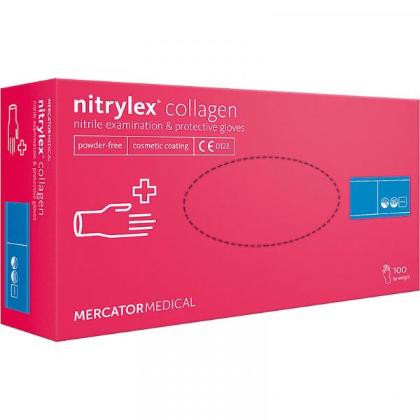 Nitrylex Rękawice Nitrylowe Collagen L 100szt różowe