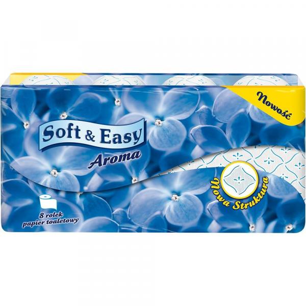 Soft & Easy papier 2-warstwowy 8 sztuk Aroma Niebieska

