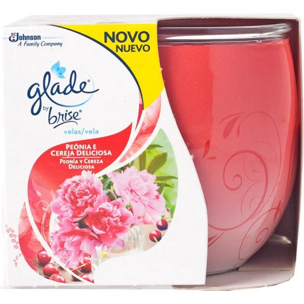 Glade by Brise świeca zapachowa Rozkoszna Wiśnia z Piwonią 120g