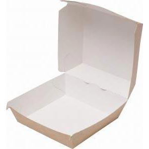 Pojemniki papierowe na hamburgery 14.5x14.5x8cm 100 szt. BIO105BUR