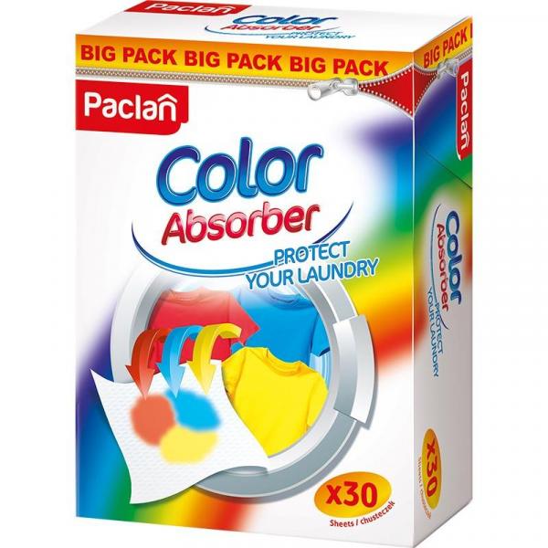Paclan chusteczki zapobiegające farbowaniu tkanin 30 sztuk

