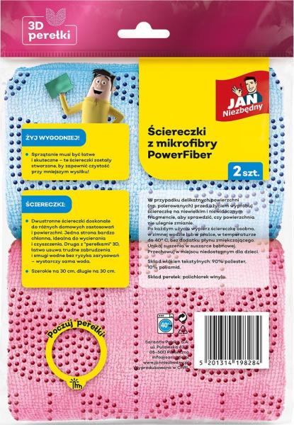 Jan Niezbędny Power Fiber ściereczka z mikrofibry 2szt.
