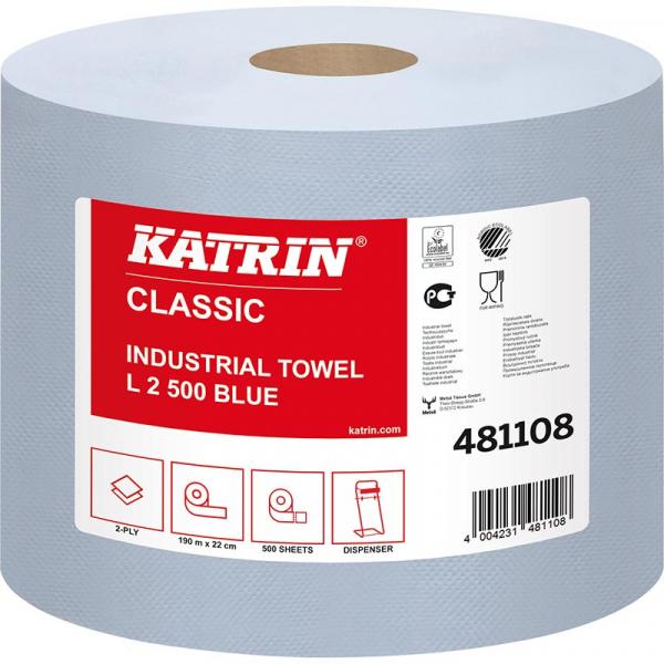 Katrin Classic 481108 czyściwo niebieskie 2-warstwowe 190 metrów 2 sztuki