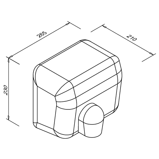 Faneco suszarka do rąk Solano 2500W stal nierdzewna polerowana