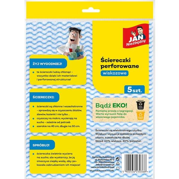 Jan Niezbędny ścierki do kurzu perforowane 5 sztuk