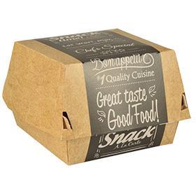 Papstar papierowe pudełko na hamburgery 9x9x7cm 50 sztukrn