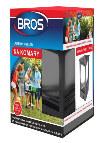 Bros lampion ogrodowy i wkład na komary