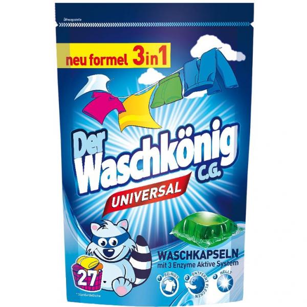 Der Waschkonig kapsułki do prania uniwersalne 27 sztuk