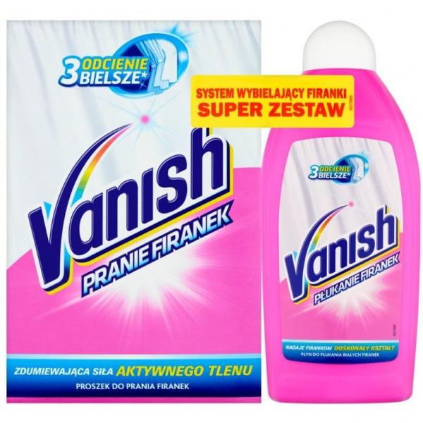 Vanish zestaw do prania firan (proszek 400g + płyn 500ml)
