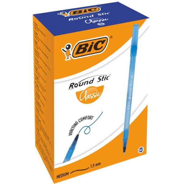 BIC długopis niebieski 60 sztuk Round Stic
