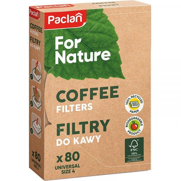 Paclan Nature filtry do kawy 100 sztuk rozmiar 4

