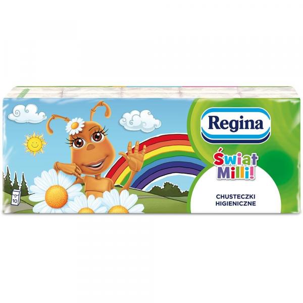 Regina chusteczki 4-warstwowe Świat Milli 10x9 sztuk
