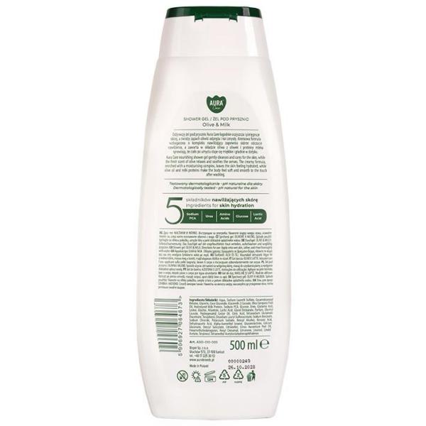 Bispol Aura żel pod prysznic 500ml Oliwka i Mleko (ASG-010-005) 