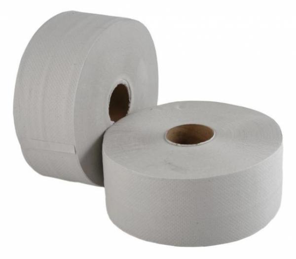 Papier toaletowy jumbo szary, średnica 28cm, 1-warstwowy, 6 rolek