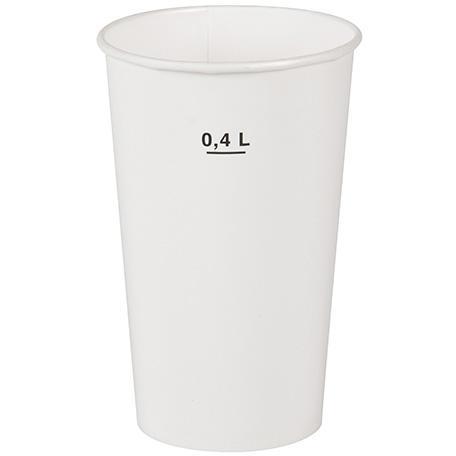 Papstar kubki papierowe 400ml 25 sztuk Białe
