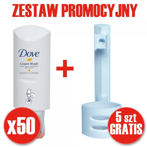 Diversey Soft Care Select PAKIET Dove mydła x50 + 5 dozowników