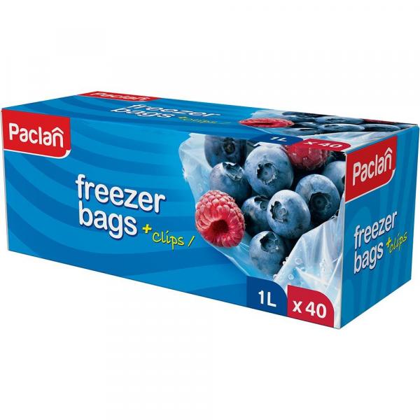 Paclan woreczki na mrożonki 1L 40 sztuk
