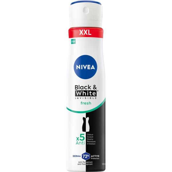 Nivea dezodorant Invisible Black & White Fresh 250ml