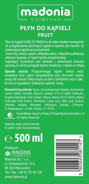 Madonia Kung Fu Panda płyn do kąpieli 500ml Fruit
