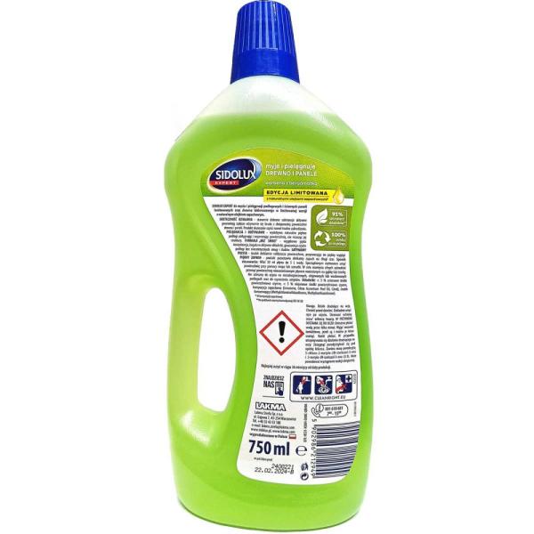 Sidolux Expert płyn do mycia paneli i drewna 750ml werbena z bergamotką
